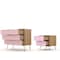 Manhattan Comfort Rockefeller Dresser and Nightstand Set, Nature and Rose Pink 104GMC6 - alternate 6